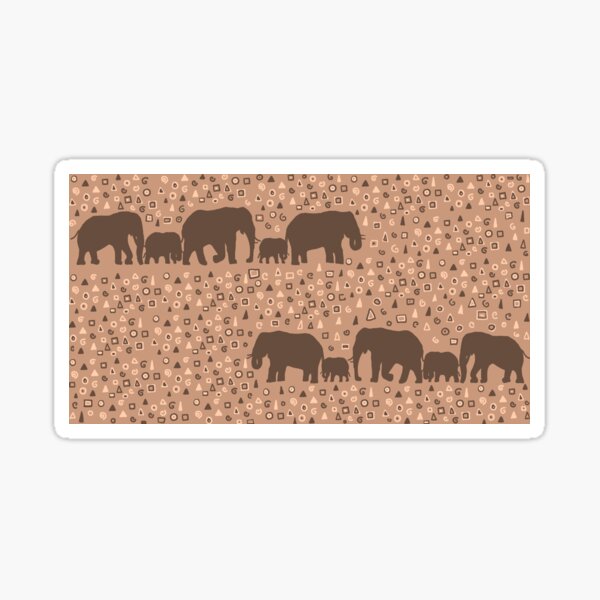 Item preview,  moody brown ethnic elephants designed and sold by FVO-italydesign.