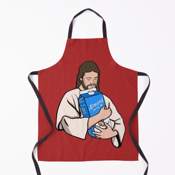 Artikelvorschau, Jesus liebt Mandelmilch (Pflanzenfresser Jesus hält Mandelmilch) Hafermilch entworfen und verkauft von isstgeschichte.
