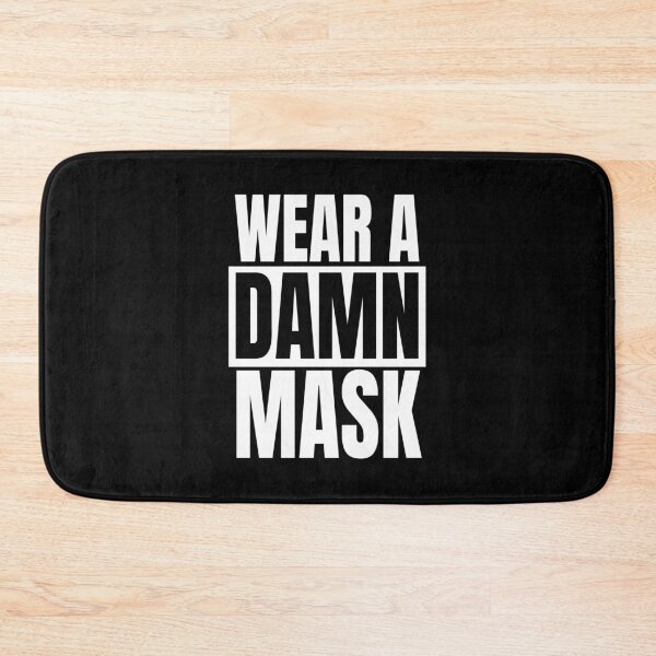 Item preview, Wear A Damn Mask (Black) designed and sold by quoteedesigns.