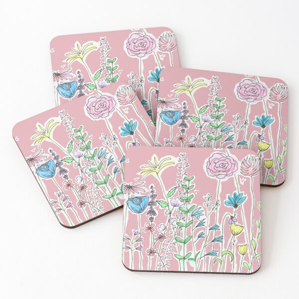 Item preview, English Country Garden in soft pink designed and sold by CindyGetsArty.