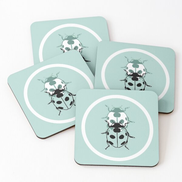 Item preview, pastel yellow overlapping ladybug designed and sold by camillefct.