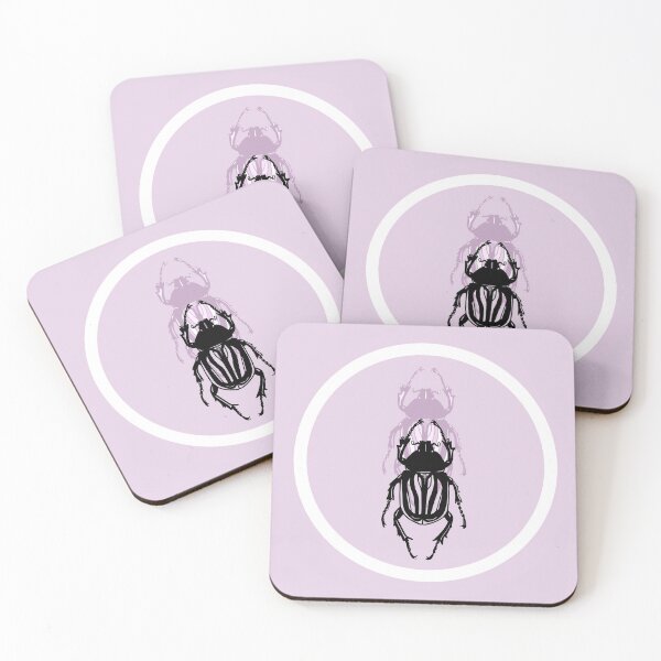 Item preview, pastel pink layered beetle designed and sold by camillefct.