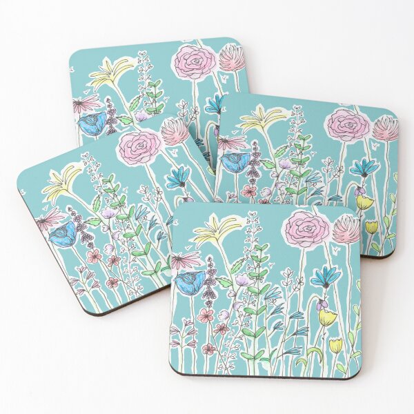 Item preview, English Country Garden in soft blue designed and sold by CindyGetsArty.
