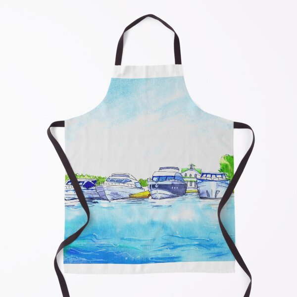 Item preview, Summer watercolor sketch with yachts. designed and sold by fararoc.
