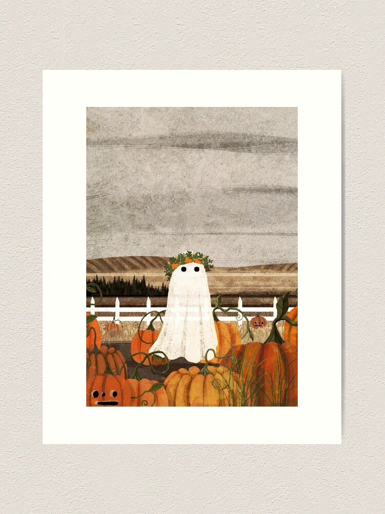 Alternate view of There's a Ghost in the Pumpkins Patch Again... Art Print
