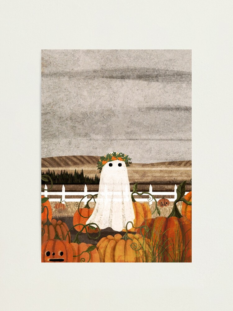 Alternate view of There's a Ghost in the Pumpkins Patch Again... Photographic Print