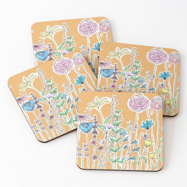Item preview, English Country Garden in soft orange designed and sold by CindyGetsArty.
