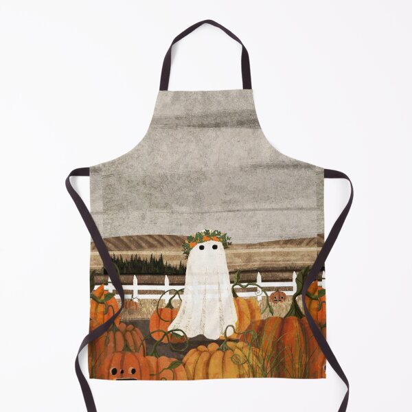There's a Ghost in the Pumpkins Patch Again... Apron