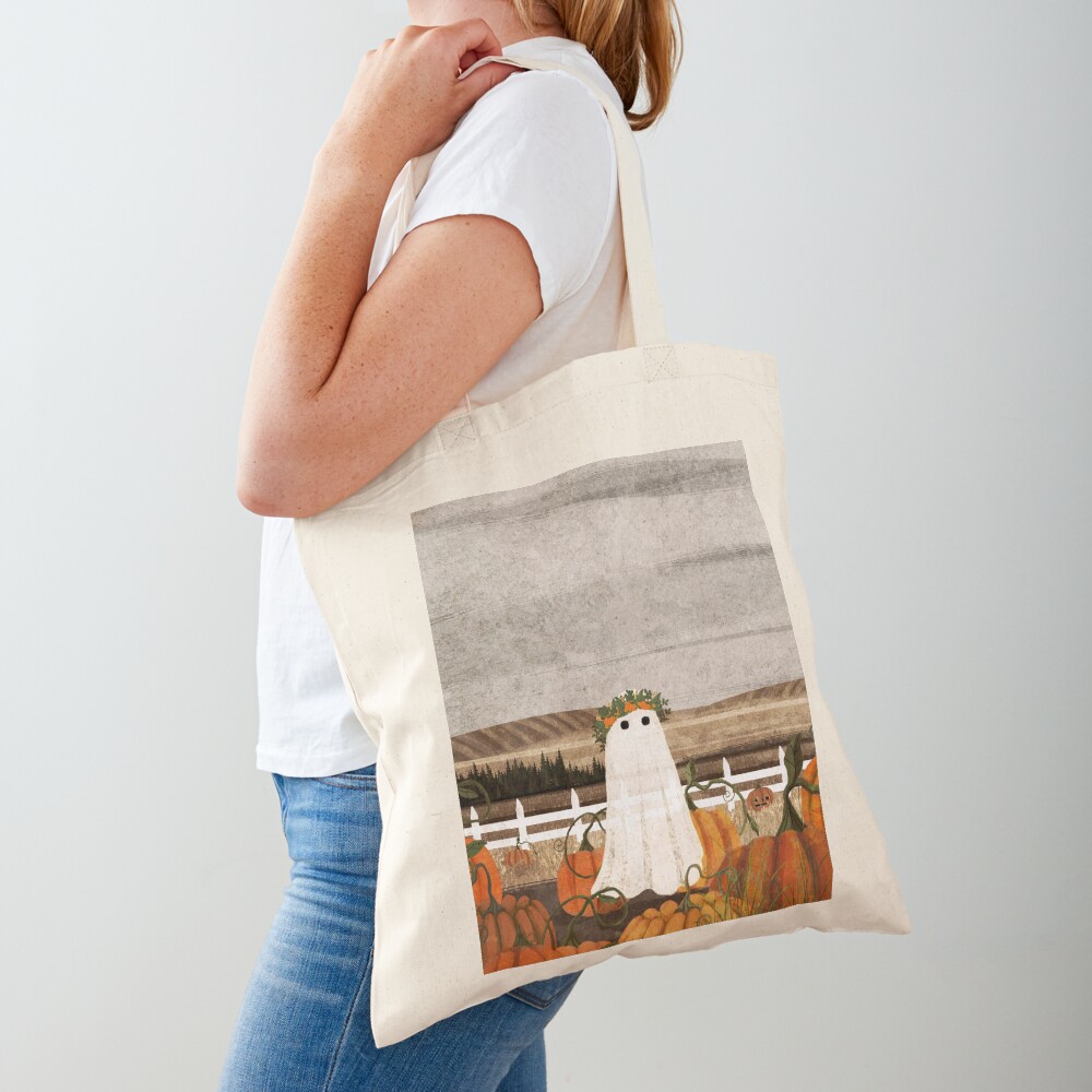 There's a Ghost in the Pumpkins Patch Again... Tote Bag