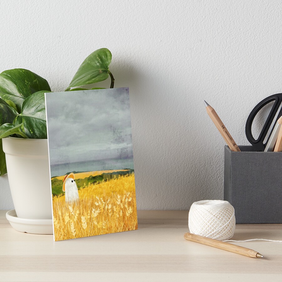There's A Ghost in the Wheat field again... Art Board Print