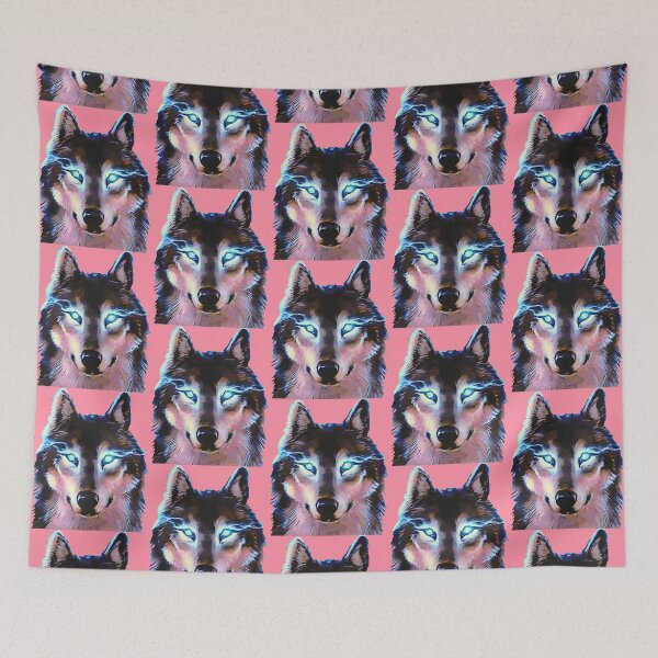 Item preview, Wolf with blue shining eyes designed and sold by helenkaiy.