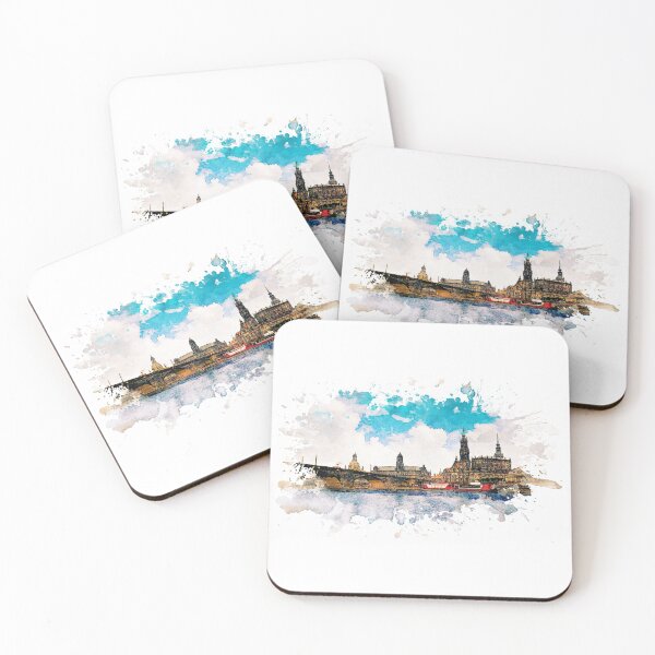 Item preview, Dresden - Elbufer - Cool Watercolor Design designed and sold by ArticaDesign.