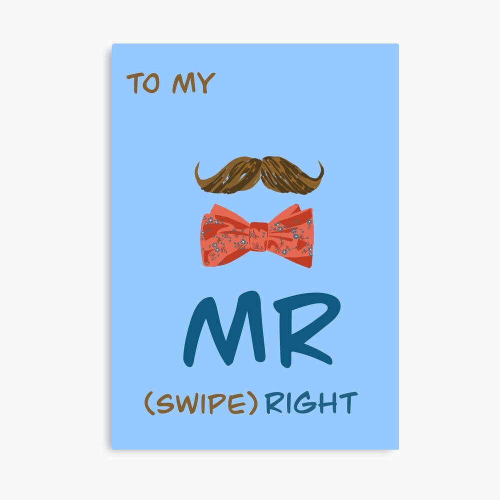 Mr Swipe Right Tinder Anniversary Card