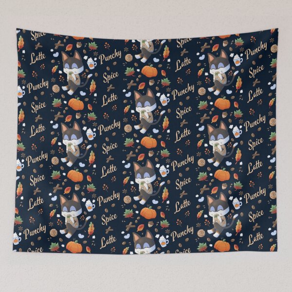 Item preview, Punchy Pumpkin Spice Latte Fall Pattern designed and sold by SlayMeStudio.