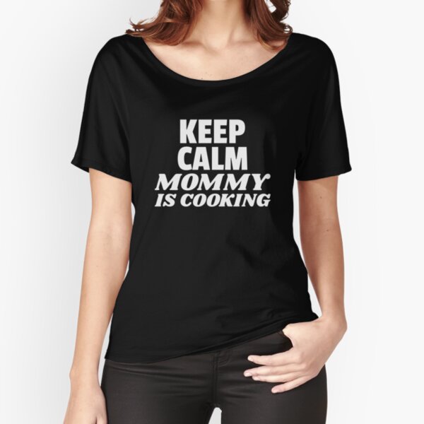 Keep Calm Mom is Cooking White Apron for Sale by quoteology