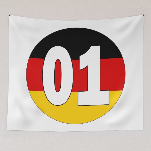 Item preview, Number 01 with Germany flag on the background designed and sold by AllShirts21.