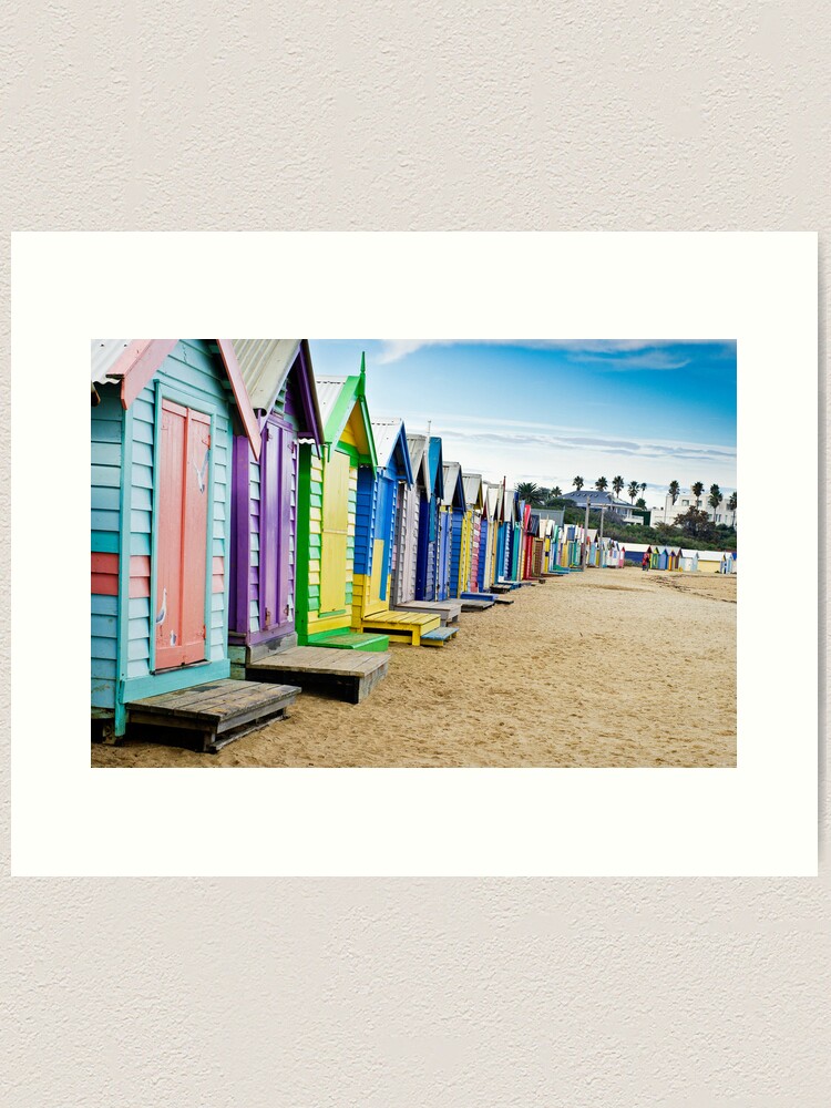 Alternate view of Location, Location, Location - Brighton Beach Boxes - Australia Art Print