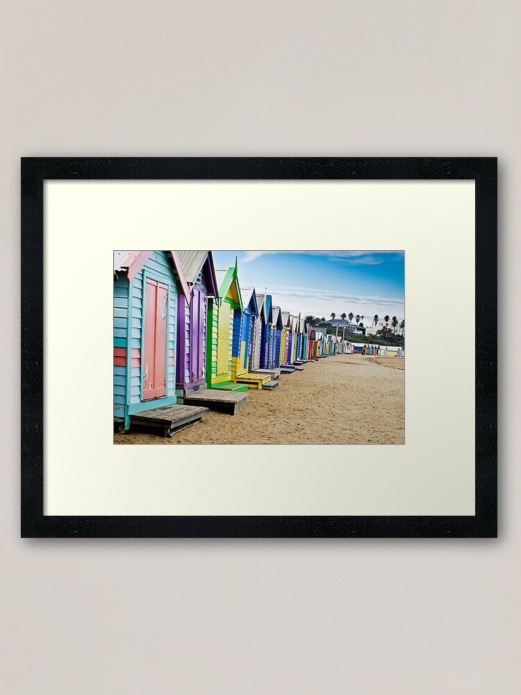 Alternate view of Location, Location, Location - Brighton Beach Boxes - Australia Framed Art Print