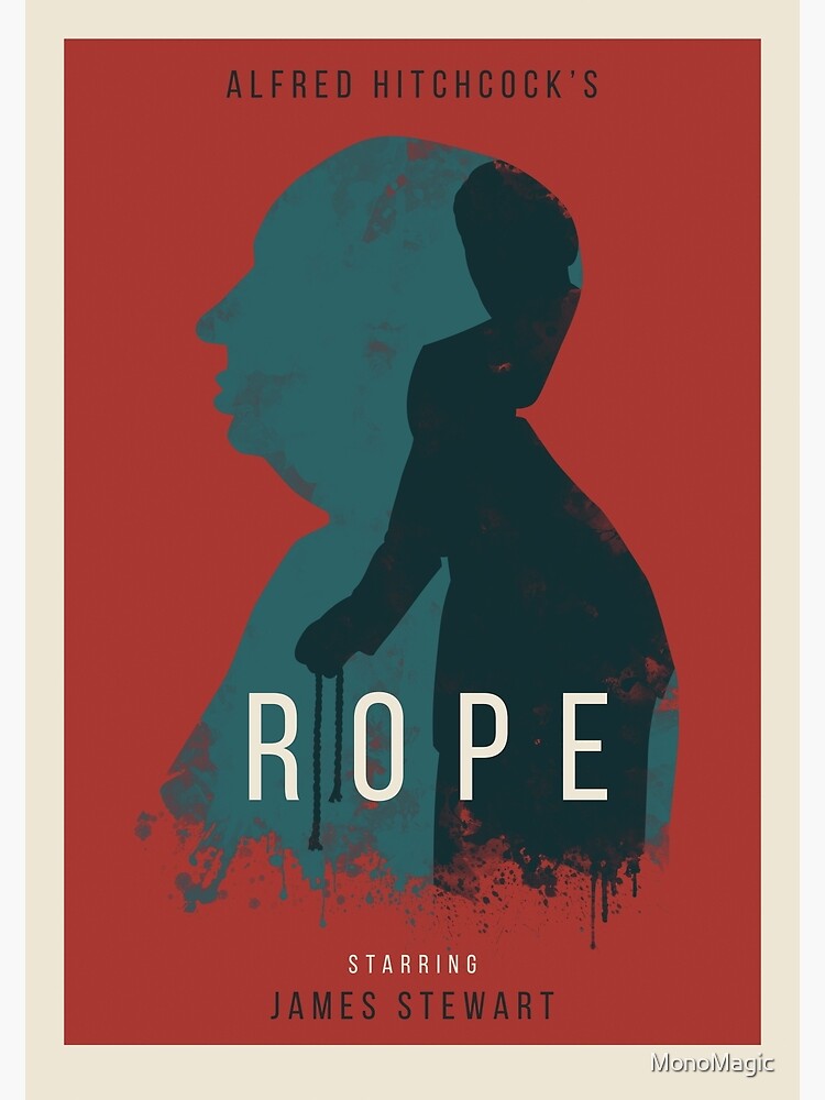 "Alfred Hitchcock Rope" Poster for Sale by MonoMagic Redbubble