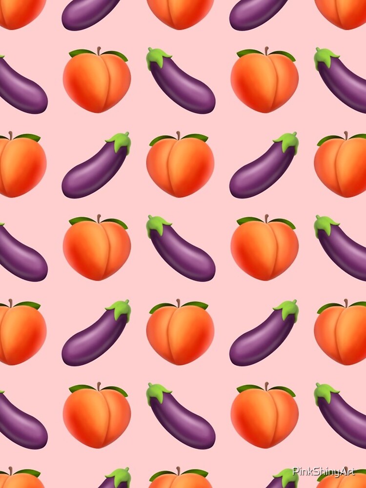 Eggplant Peaches Pattern Wallpaper Stock Illustration 1912259947