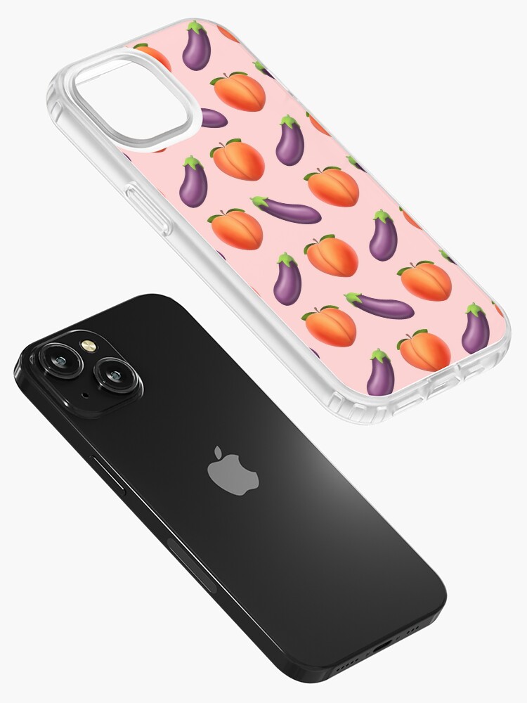 Peach and eggplant emoji  iPhone Case for Sale by PinkShinyArt