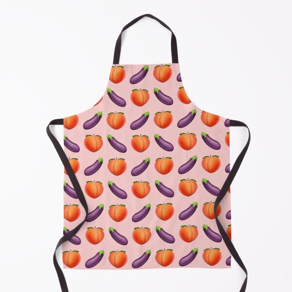 Item preview, Peach and eggplant emoji  designed and sold by PinkShinyArt.