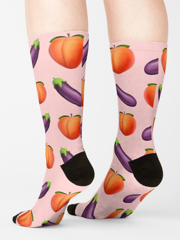 Peach and eggplant emoji  iPhone Case for Sale by PinkShinyArt