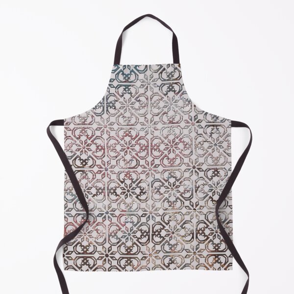 Item preview, Vintage Mediterranean tiles pattern pink and grey designed and sold by Anna Lemos.