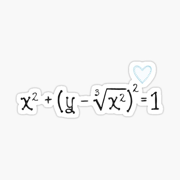 Math heart (blue) Sticker