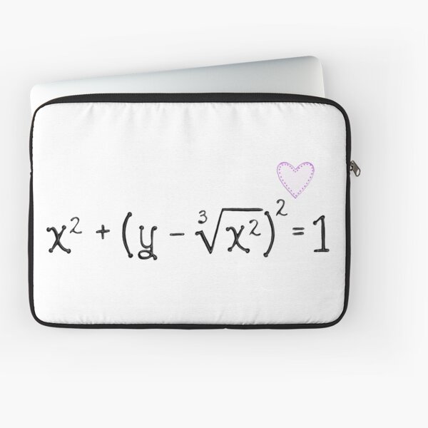 Math heart (white) Laptop Sleeve