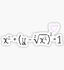 Math heart (white) Sticker