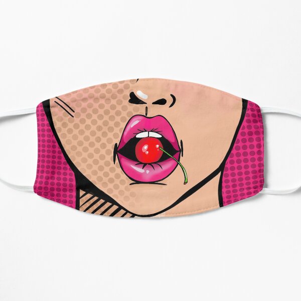 Pop Art Cherry Flat Mask