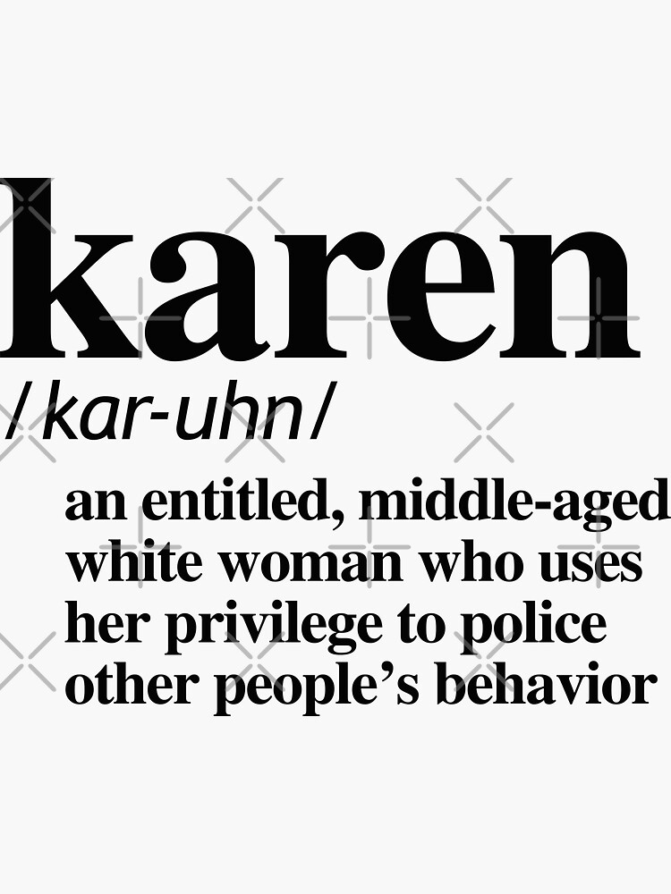 karen-definition-sticker-by-partyfarty-redbubble