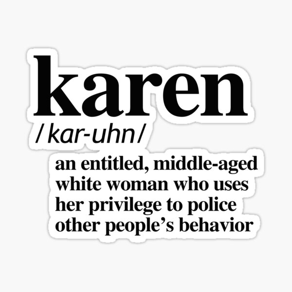 karen-definition-sticker-by-partyfarty-redbubble