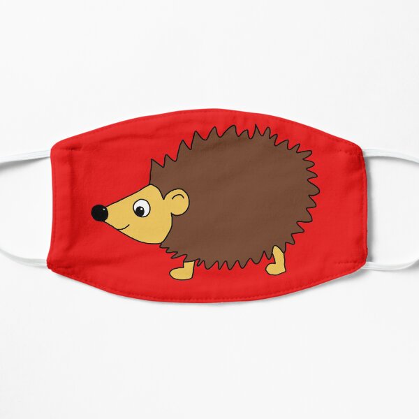 Cute Hedgehog Digital Design Flat Mask