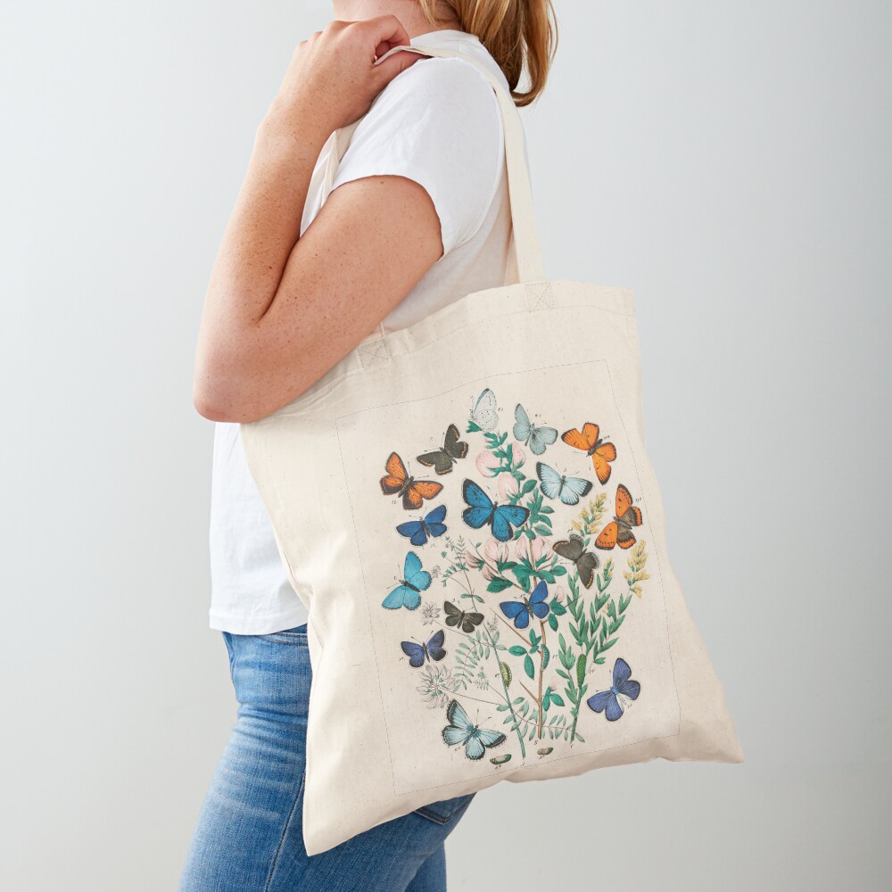 Butterflies, vintage illustrations Tote Bag