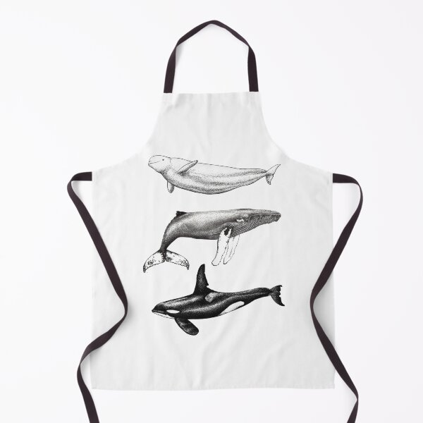 Item preview, Beluga, orca and humpback whale ink illustrations designed and sold by chloeyzoard.
