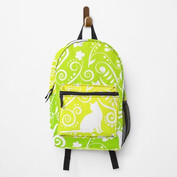 Item preview, Cat and Flowers - Lemon & Lime (Citrus Lover Collection) designed and sold by CreativityRoams.