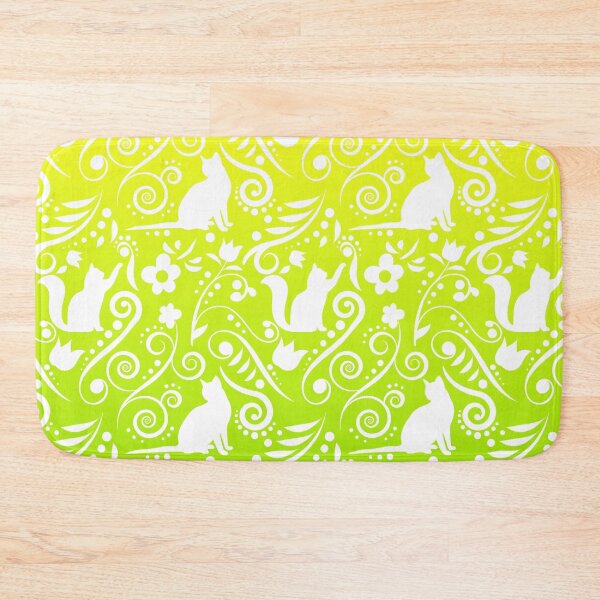 Item preview, Cat and Flowers - Lemon & Lime (Citrus Lover Collection) designed and sold by CreativityRoams.