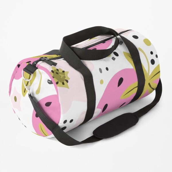 Seamless hand drawn pattern with berries and strawberries Duffle Bag