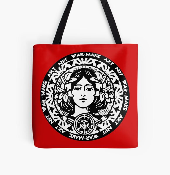 MAKE ART NOT WAR All Over Print Tote Bag