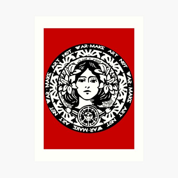 MAKE ART NOT WAR Art Print