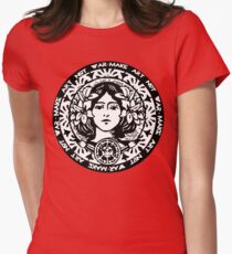 MAKE ART NOT WAR Women's Fitted T-Shirt