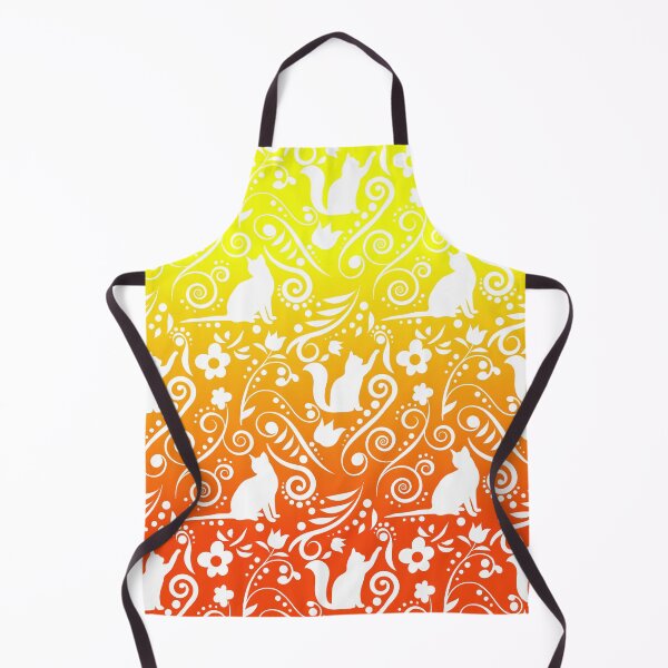 Item preview, Cat and Flowers - Lemon & Tangerine (Citrus Lover Collection) designed and sold by CreativityRoams.