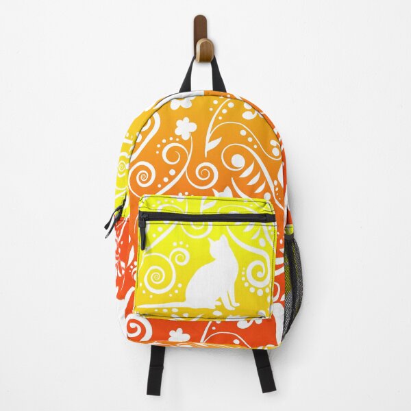 Item preview, Cat and Flowers - Lemon & Tangerine (Citrus Lover Collection) designed and sold by CreativityRoams.