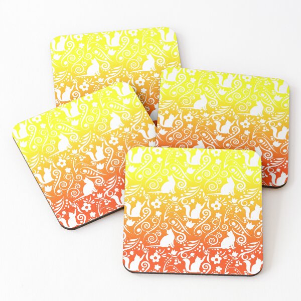 Item preview, Cat and Flowers - Lemon & Tangerine (Citrus Lover Collection) designed and sold by CreativityRoams.
