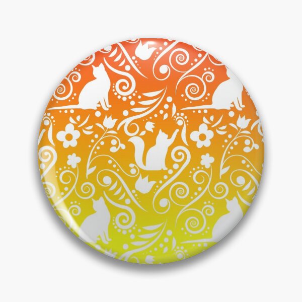 Item preview, Cat and Flowers - Lemon & Tangerine RS (Citrus Lover Collection) designed and sold by CreativityRoams.