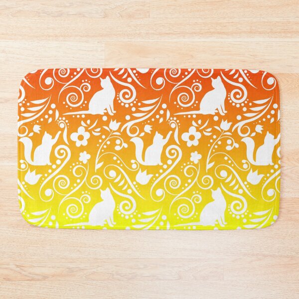 Item preview, Cat and Flowers - Lemon & Tangerine RS (Citrus Lover Collection) designed and sold by CreativityRoams.