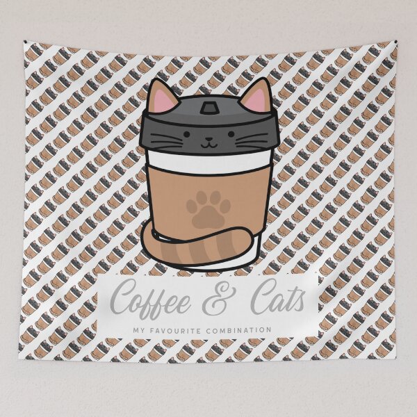 Item preview, Coffee and Cats - My Favourite Combination designed and sold by Katemunns.
