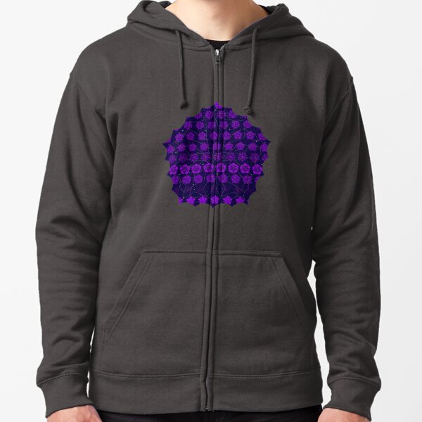 Amethyst in the Sparkling Sea Zipped Hoodie